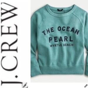 J. Crew Ocean Pearl Graphic Sweatshirt - Teal